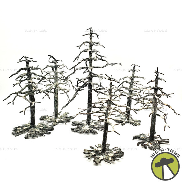 Department 56 Village Accessories Metal Glitter Bare Branch Trees 6 Pieces 52931