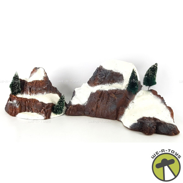 Department 56 Village Accessories Foam Medium Mountain + Frosted Trees Set of 6