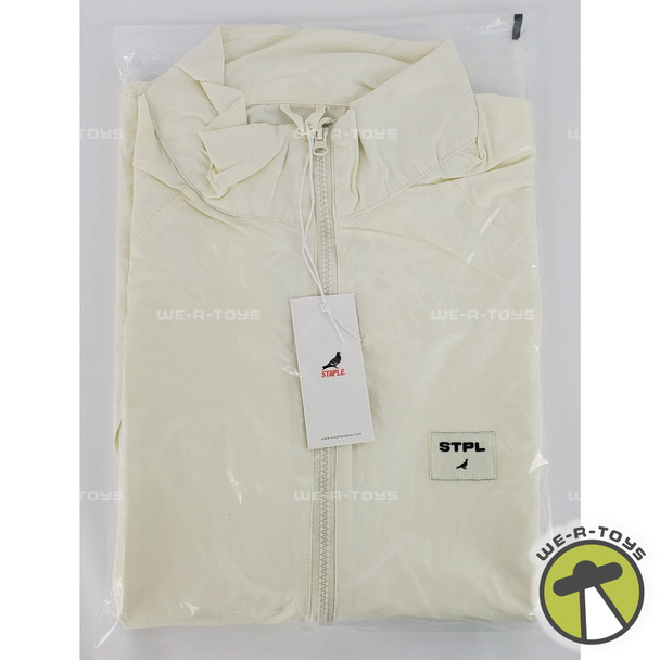 Staple Pigeon Jacket Windbreaker STPL Off White Half Zip Size L
