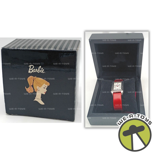 Barbie Fossil Watch Red 2000 Mattel In Barbie Collector Case LI2203