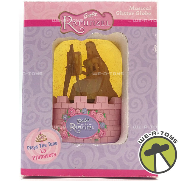 Barbie Rapunzel Musical La Primavera Glitter Globe 2002 Mattel KRWTB217