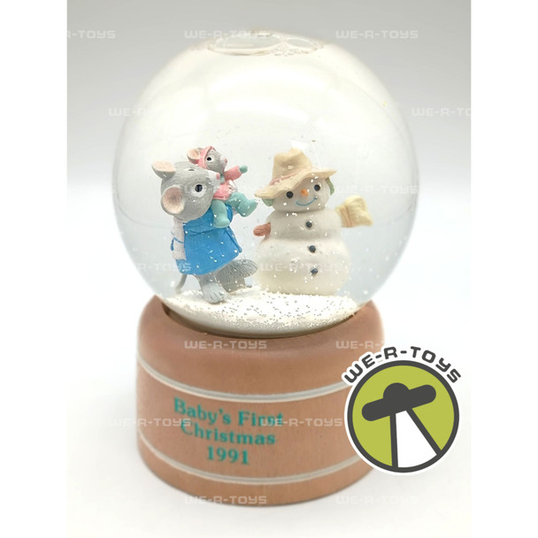 Hallmark Tender Touches Mice & Snowman Snow Dome QC950-9 Hallmark Collections