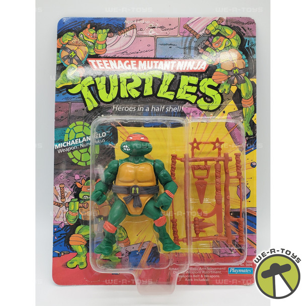 TMNT Michaelangelo Action Figure Teenage Mutant Ninja Turtles 10 Back Unpunched