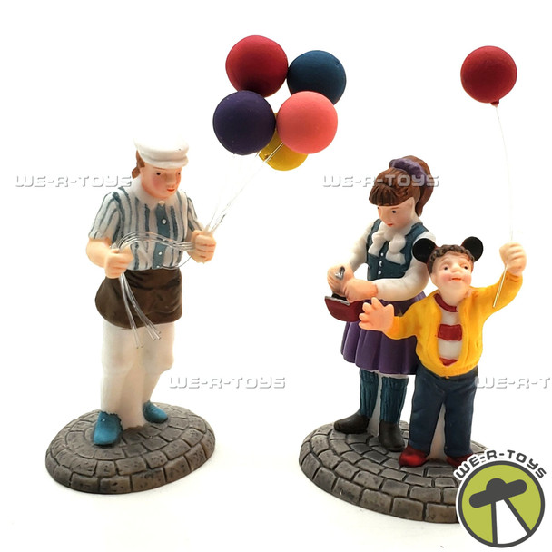 Department 56 Disney Parks Village Series Balloon Seller Set of 2 NEW