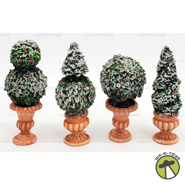 Department 56 Holly Topiaries Set of 4 Village Accessories 52899