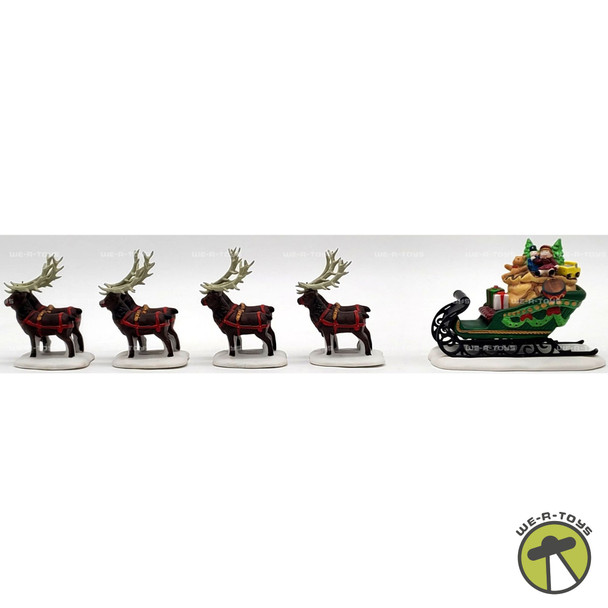 Department 56 Sleigh and Eight Tiny Reindeer Heritage Village Collection