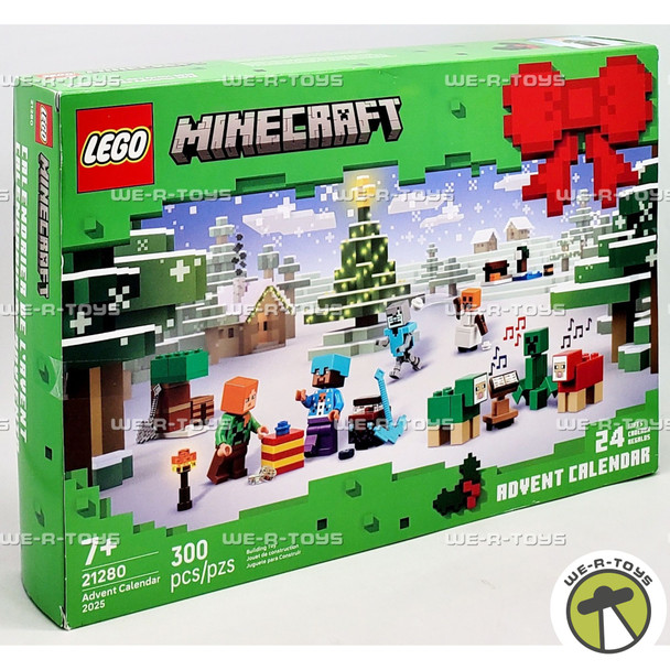 LEGO Minecraft Advent Calendar 2025 Building Toy 300 Pieces 21280