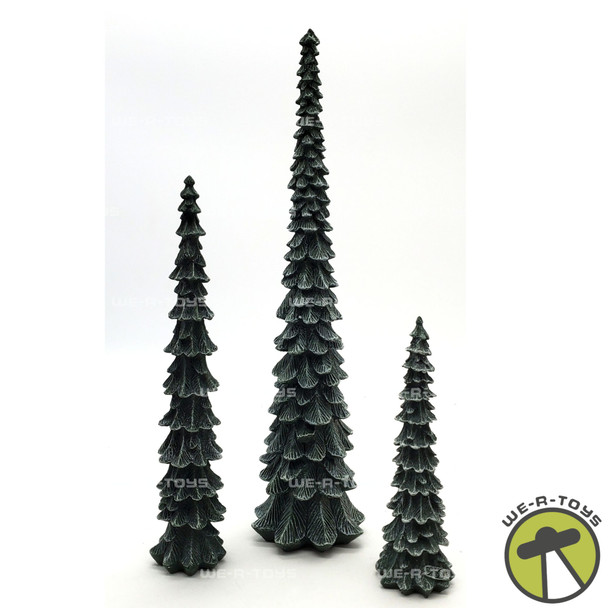 Department 56 Village Pencil Pines Cold Cast Porcelain Set of 3 #5246-9