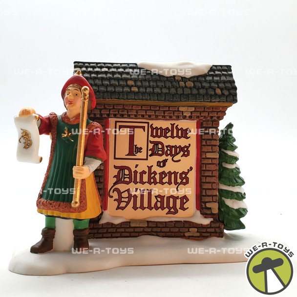 Department 56 Twelve Days Of Dickens Village Sign 58467 NEW