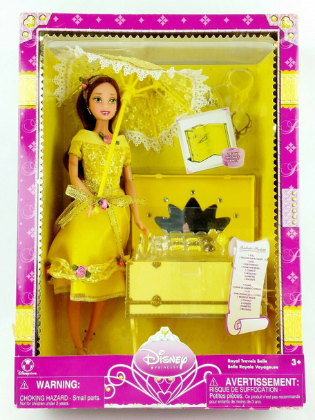 Disney Princess Royal Travels Belle Doll with Trunk/Vanity NRFB