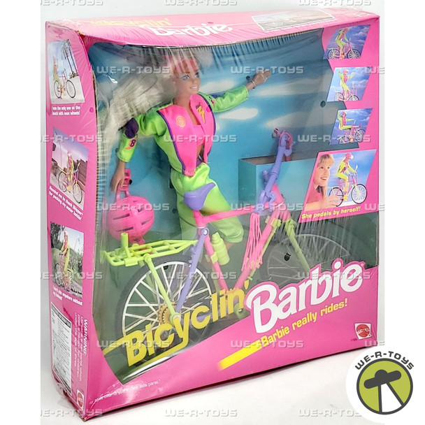 Bicyclin' Barbie Doll with Bicycle and License Plate Kit 1993 Mattel 11689