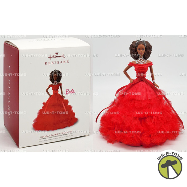 Hallmark Keepsake Christmas Ornament 2018 Holiday Barbie African American