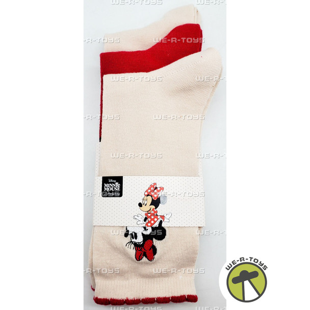 Disney Minnie Mouse at Primark Beige and Red Socks Set of 3 Pair