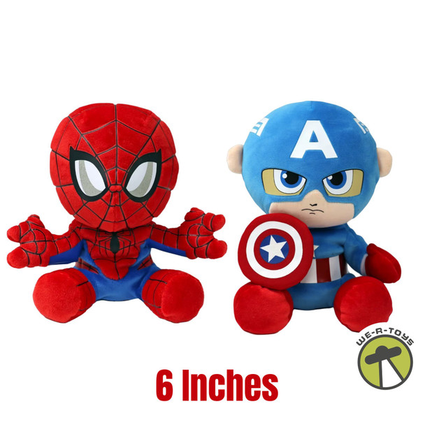 Ty Beanie Babies 2026 Marvel Captain America and Spider-Man Lot of 2