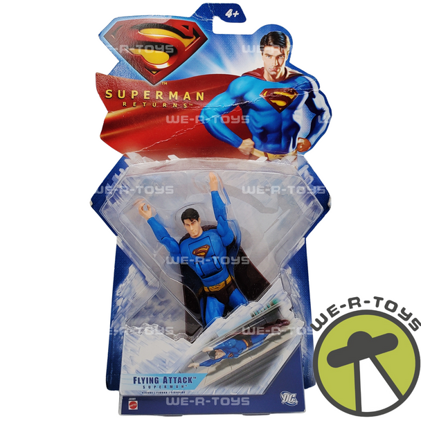 Superman Returns Flying Attack Superman Action Figure 2006 Mattel J2089 NRFP