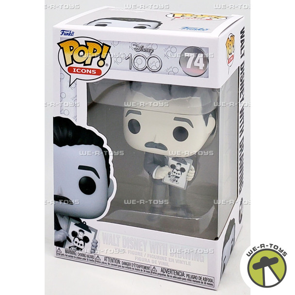 Funko POP Icons Disney 100 Walt Disney with Drawing 74 Vinyl Figure