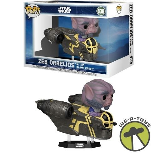 Funko Pop Rides Deluxe 383 Mandalorian & Grogu Zeb Orrelios in The Razor Crest