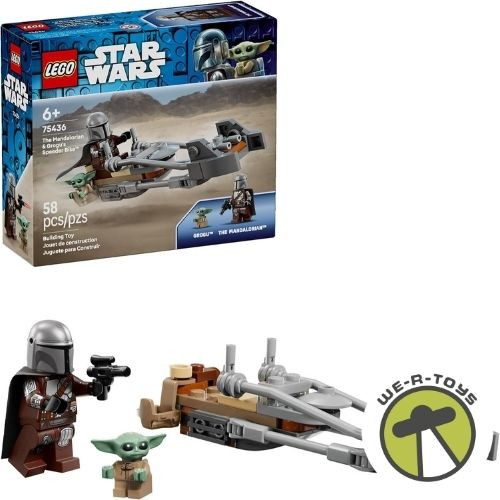 LEGO Star Wars The Mandalorian & Grogu’s Speeder Bike Building Toy