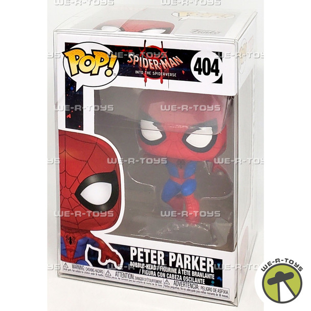Funko POP Marvel Spider-Man Into the Spider-Verse Peter Parker 404 Bobble Figure