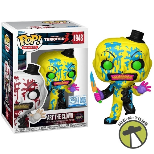Funko Pop Movies 1948 Terrifier 3 Art the Clown Black Light Chase Exclusive