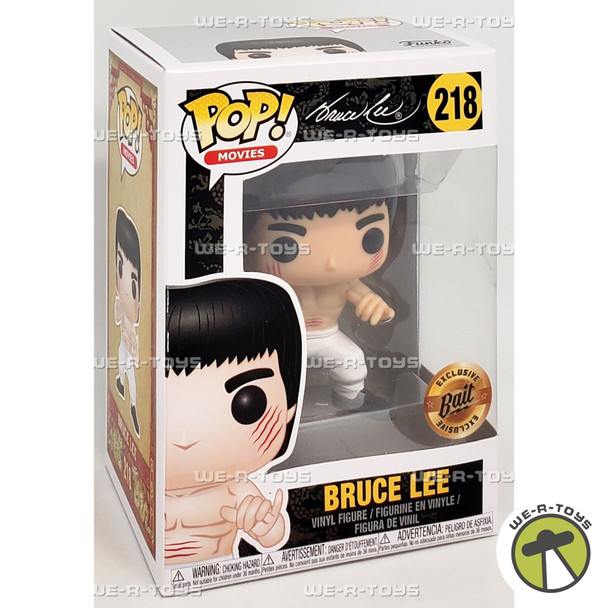 Funko POP Movies Bruce Lee White Pants and Scars 218 Vinyl Figure Bait Exclusive