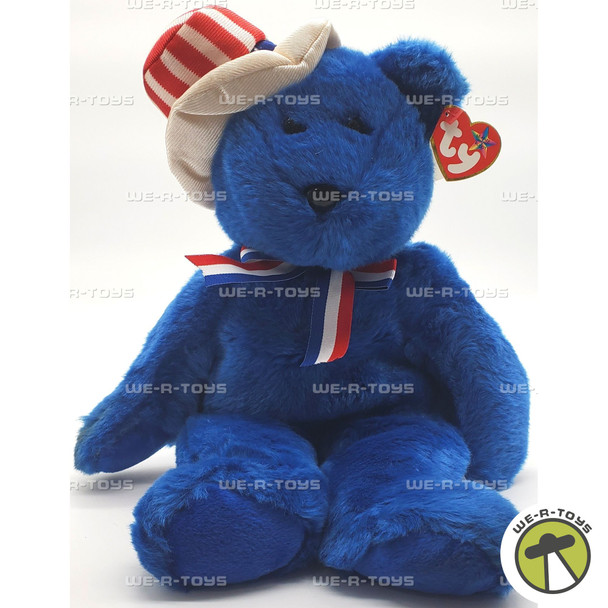 Ty Beanie Buddies Sam the Blue Bear Plush 2005