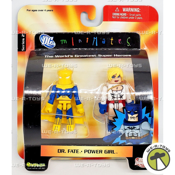 DC Minimates Series 2 Dr. Fate and Power Girl Action Figure Set 2006 DC Direct