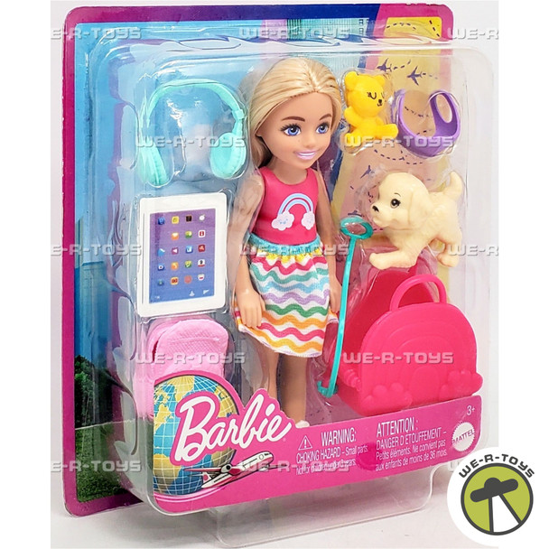 Barbie Chelsea Doll Travel Set with Puppy 2022 Mattel HJY17