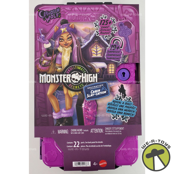 Monster High Skulltimate Secrets Cabin Slay-Cation Clawdeen Wolf Doll Mattel