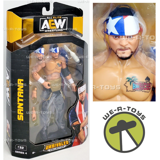 AEW Unrivaled Collection Santana 6.5 Inch Action Figure Series 4 AEW0030