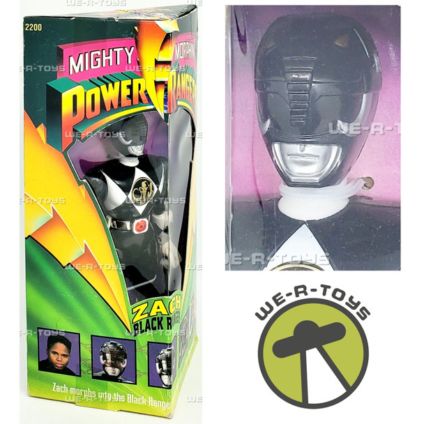 Mighty Morphin Power Rangers Black Ranger Zach Figure 1993 Bandai 2200