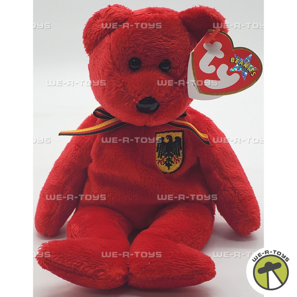 Ty Beanie Baby Graf von Rot the Bear German Plush 2002