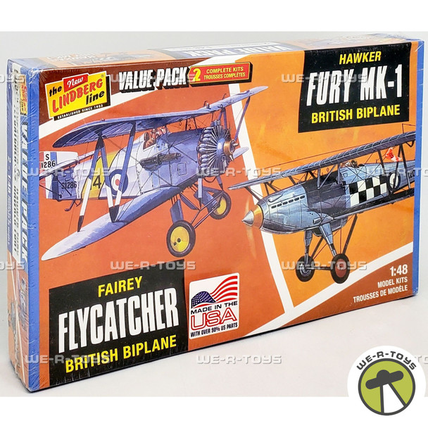 The Lindberg Line Hawker Fury MK-1 and Fairey Flycatcher British Biplane Kits