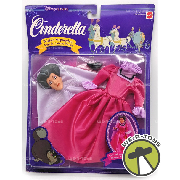 Disney Classics Cinderella Wicked Stepmother Mask & Costume Playset Mattel #2421