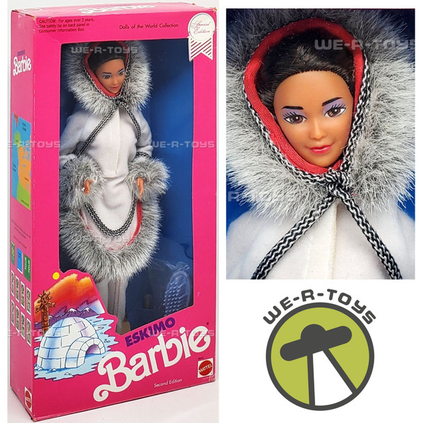 Eskimo Barbie Doll Dolls of the World Collection Second Edition 1990 Mattel 9844