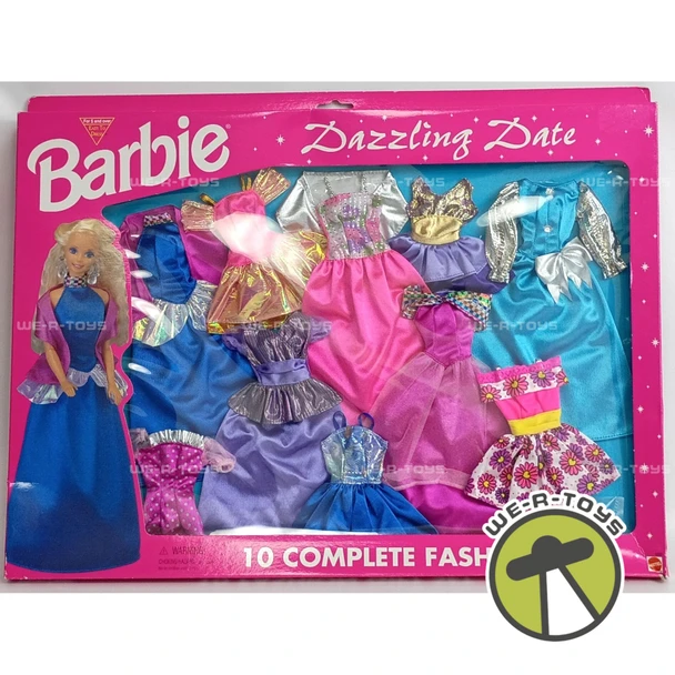 Barbie Dazzling Date 10 Complete Fashions Set #68563 Mattel 1995 Dresses