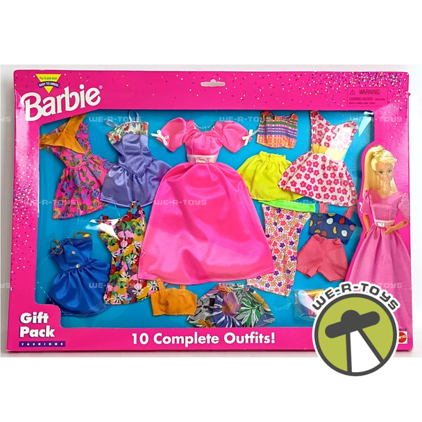 Barbie Gift Pack Fashions Set of 10 Complete Fashions Set No68210-92 Mattel 1996