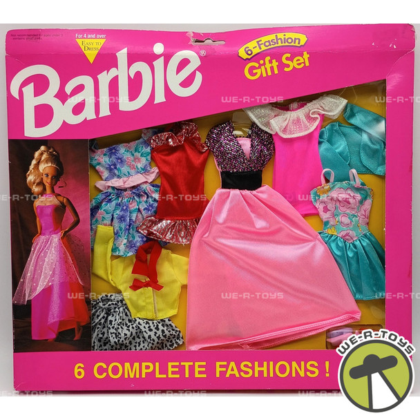 Barbie 6 Fashion Gift Set Easy To Dress Six Complete Fashions 1992 Mattel 868A