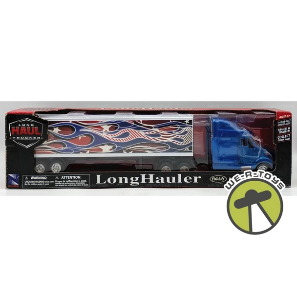 Peterbilt Long Haul Trucker Long Hauler Model 387 Blue Cab Vehicle NewRay