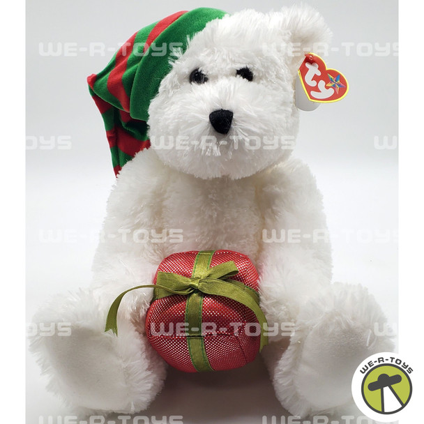 Ty Beanie Buddy Gift-Wrapped the Bear Holding Present Plush 2006