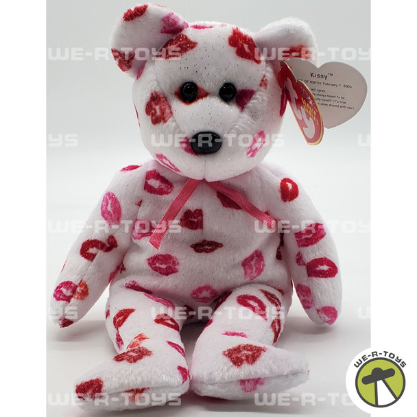 Ty Beanie Baby Kissy the Bear Valentine's Day Plush 2003