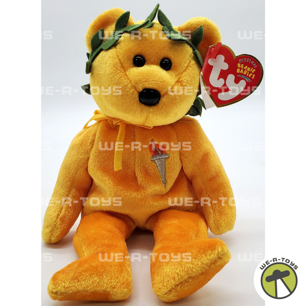 Ty Beanie Baby Victory the Bear Olympics Theme Plush 2004