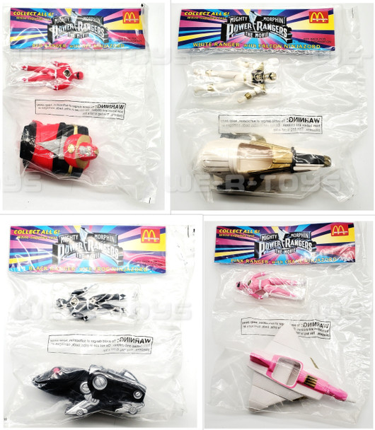 McDonald's Happy Meal Lot of 4 Mighty Morphin Power Rangers The Movie Toys 1995