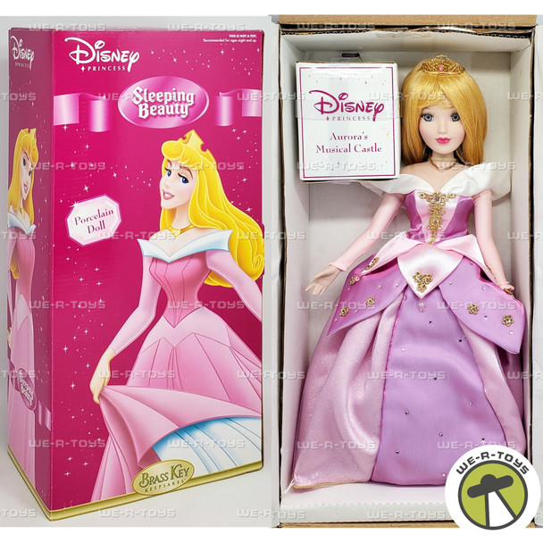 Disney Princess Sleeping Beauty Porcelain Doll Brass Key Keepsakes 2005