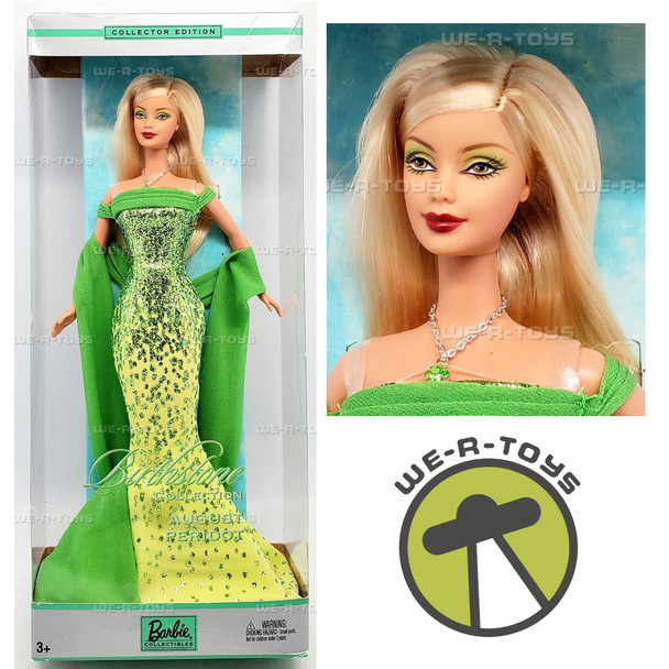 Birthstone Collection August Peridot Barbie Doll 2002 Mattel C5326