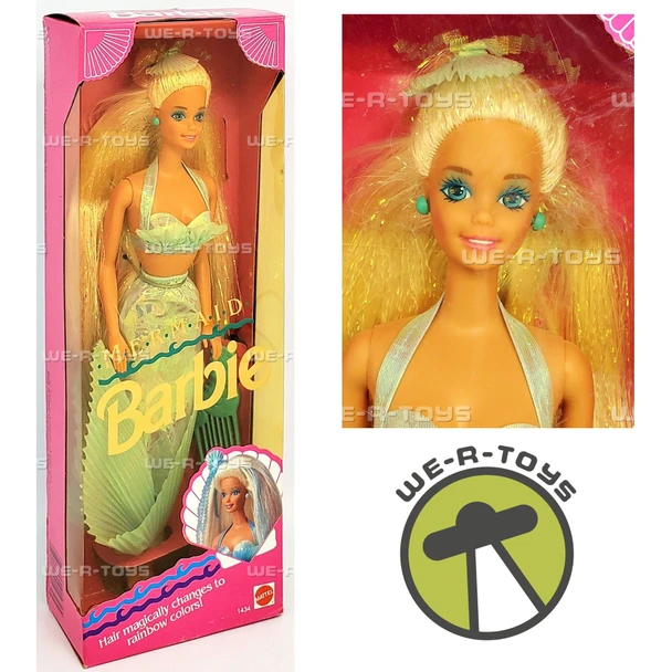 Mermaid Barbie Doll Magical Changing Rainbow Hair 1991 Mattel 01434