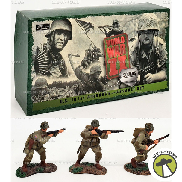 World War II Squads U.S. 101st Airborne Assault Set of 3 Figures 1999 Ertl 17140
