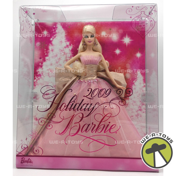 2009 Holiday Barbie Doll 50th Anniversary Collector Blonde 2008 Mattel No. N6556