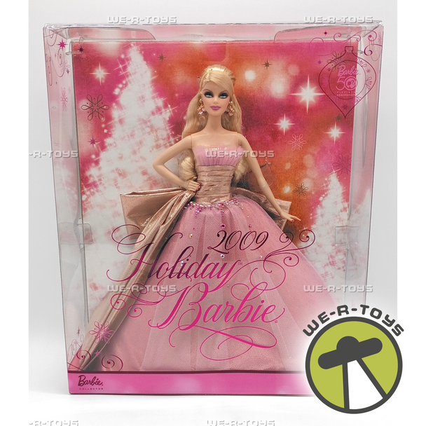 2009 Holiday Barbie Doll 50th Anniversary Collector Blonde 2008 Mattel No. N6556