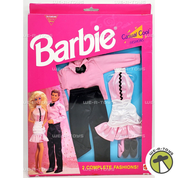 Barbie and Ken Casual Cool Fashions Easy to Dress Pink Date Outfits 1993 Mattel